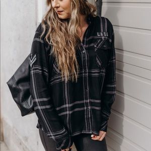 Rails Pepper Plaid Carbon Military Button Shirt